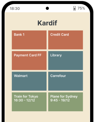 Kardif on Mobile Phone
